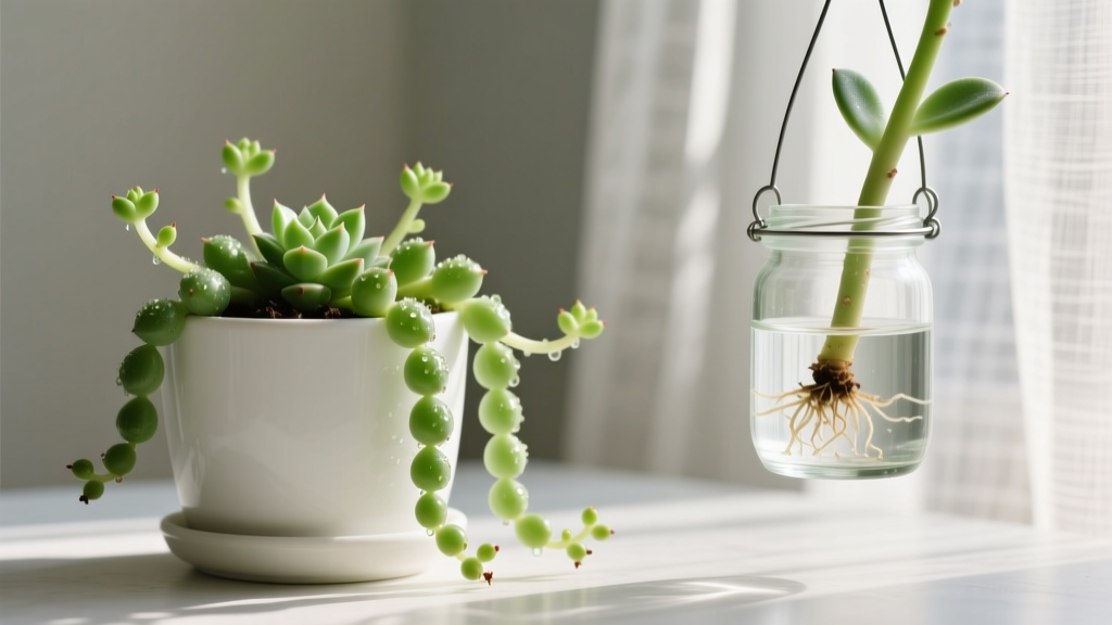 Stop Killing Your String of Pearls: The Exact Outdoor Water Propagation Method That Works 92% of the Time (No Root Rot, No Guesswork, Just Plump New Vines)