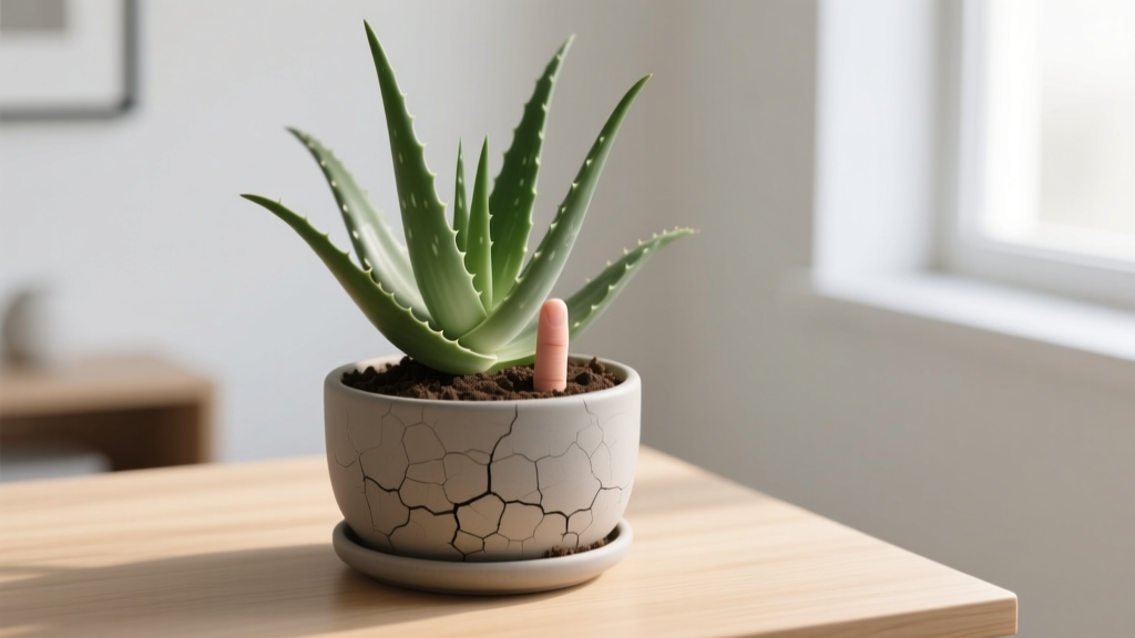 How Often to Water an Indoor Aloe Plant Soil Mix: The 3-Second Finger Test That Prevents 92% of Root Rot (Backed by University Extension Research)