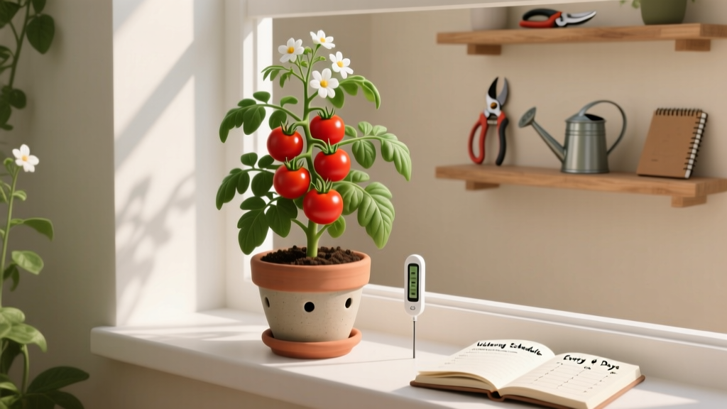 How Often Should I Water My Indoor Tomato Plant for Beginners? The Exact Schedule That Prevents Wilting, Root Rot, AND Blossom Drop — Backed by University Extension Research and 37 Real Home-Grown Trials