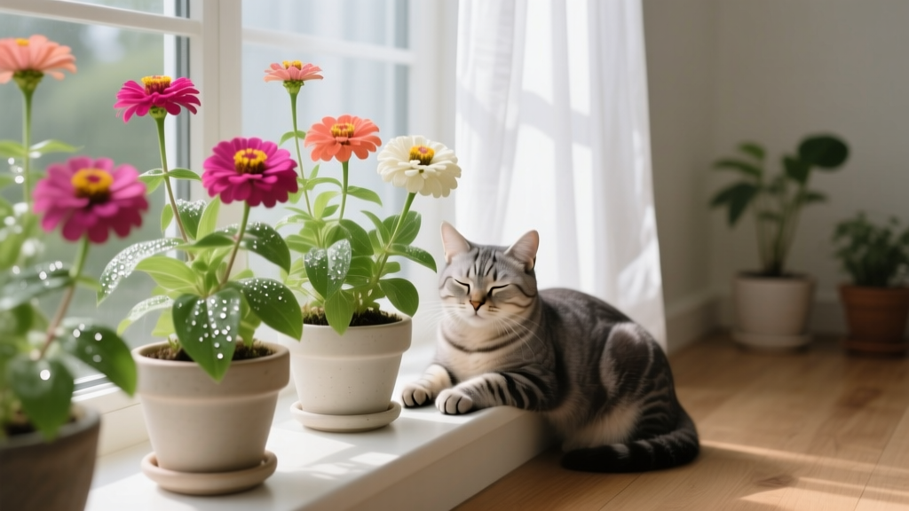 Zinnias Indoors with Cats? Here’s Exactly How to Grow Them Safely—No Toxicity Risk, No Guesswork, Just Vibrant Blooms & Peace of Mind (Step-by-Step for First-Time Indoor Gardeners)