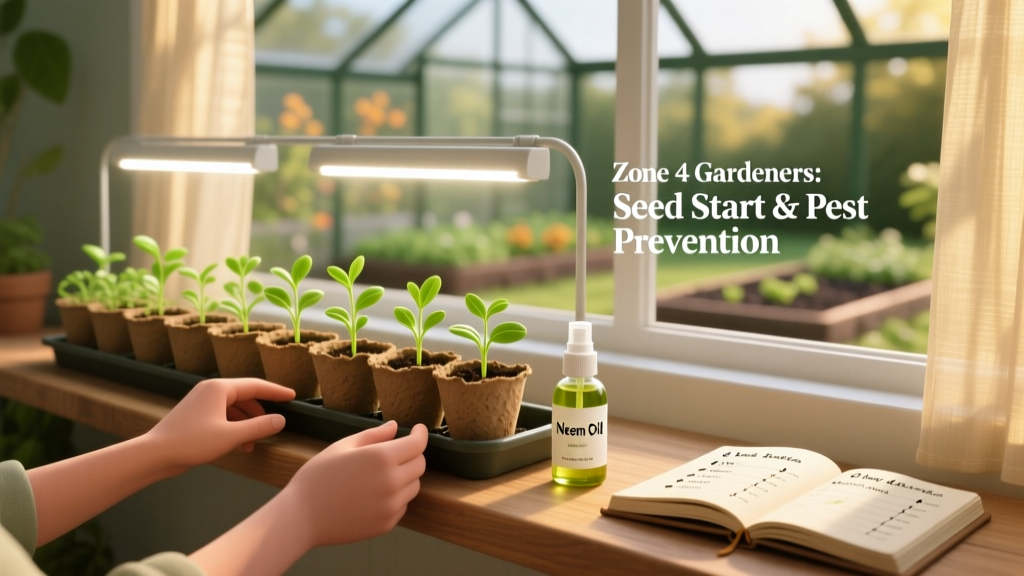 Zone 4 Gardeners: When to Start Seeds Indoors *and* Stop Pests Before They Start — A No-Guesswork 6-Week Timeline with Organic Pest Control Built In
