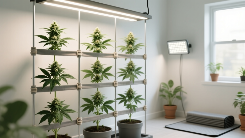 How to Tie Down Indoor Marijuana Plants in Low Light: The 5-Step Support System That Prevents Stretching, Boosts Bud Density, and Saves Your Crop (Without Expensive Lights or Extra Electricity)