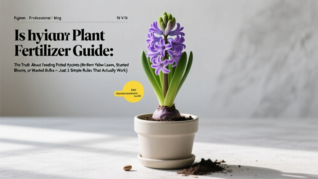 Is Hyacinth an Indoor Plant Fertilizer Guide: The Truth About Feeding Potted Hyacinths (No More Yellow Leaves, Stunted Blooms, or Wasted Bulbs — Just 3 Simple Rules That Actually Work)