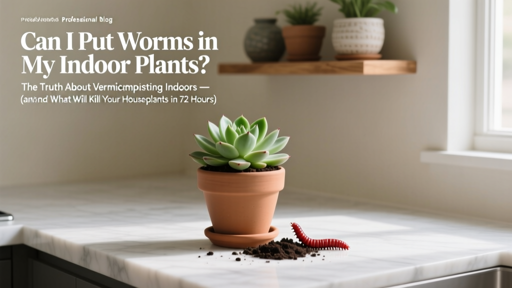 Can I Put Worms in My Indoor Plants? The Truth About Vermicomposting Indoors — What Actually Works (and What Will Kill Your Houseplants in 72 Hours)