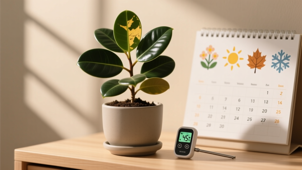 Stop Drowning or Dehydrating Your Small Indoor Rubber Plant: The Exact Watering Schedule, Soil Moisture Test Method, and Seasonal Adjustments That Prevent Yellow Leaves, Root Rot, and Stunted Growth — Even If You’ve Killed One Before