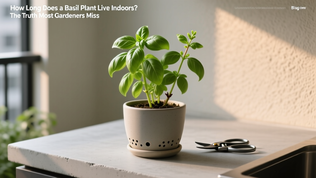 Flowering how long does a basil plant live indoors? The truth most gardeners miss: it’s not about genetics—it’s your light, pruning, and pot size (and yes, you *can* extend its life by 3–6 months with one simple habit)