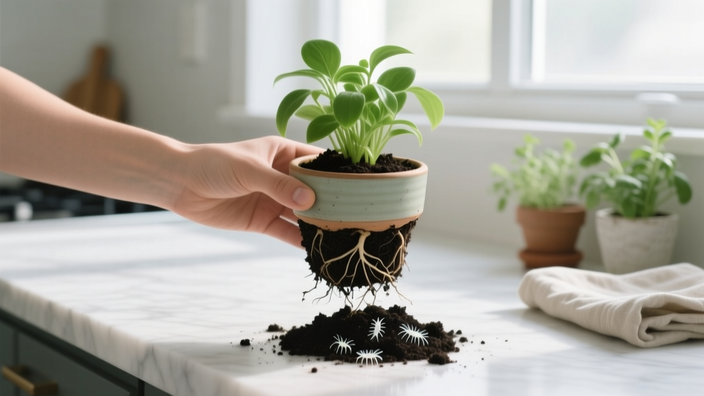 How to Treat Gnats in Indoor Plants Repotting Guide: The 7-Step Soil Reset That Kills Fungus Gnat Larvae at the Source (No More Sticky Traps or Sprays Needed)