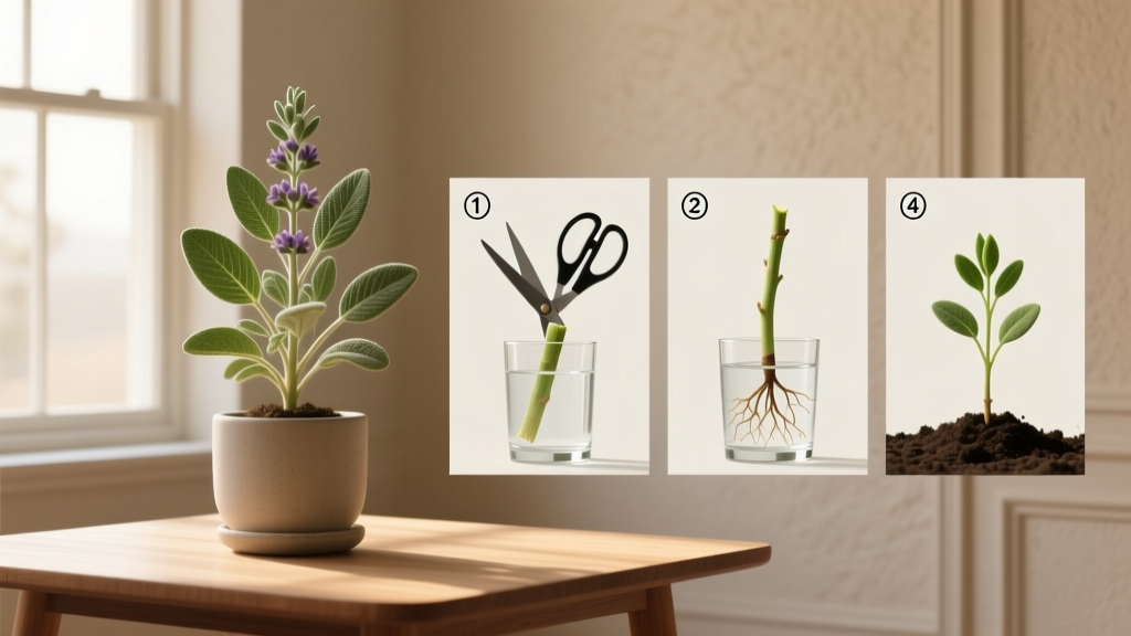 Indoor How to Propagate Texas Sage Plant: The 4-Step Method That Actually Works (No Greenhouse Needed — Just Bright Light & Clean Scissors)