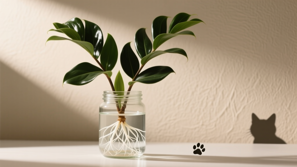 ZZ Plant in Water: Can You Propagate It Safely Around Cats? The Truth About Toxicity, Step-by-Step Water Propagation, and How to Protect Your Feline Without Sacrificing Your Green Thumb