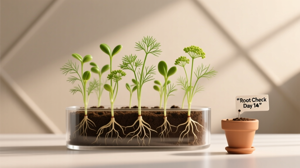 Stop Losing Your Dill Seedlings: The Exact Indoor Planting & Repotting Timeline (With Root-Check Triggers, Not Guesswork)