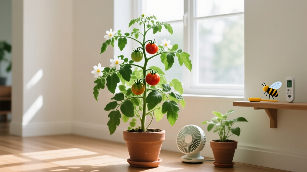 Can flowering tomato plants survive indoors? Yes — but only if you nail these 5 non-negotiable light, pollination, and microclimate factors most growers miss (and how to fix them in under $40)