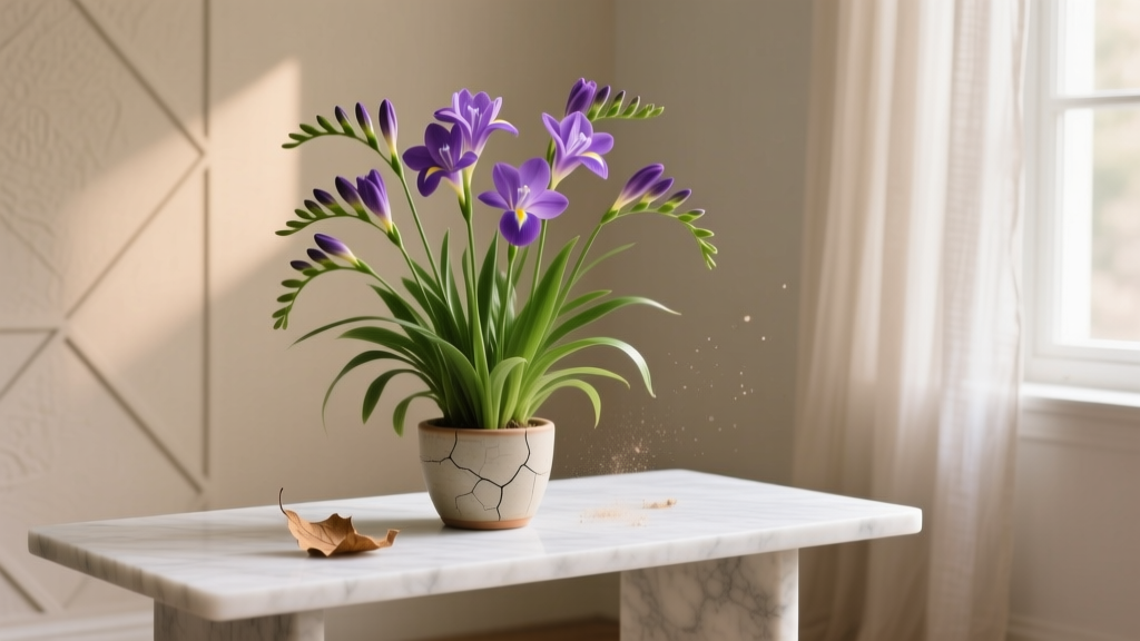 How to Care for a Freesia Plant Indoors in Low Light: 7 Realistic Adjustments That Actually Work (No Greenhouse Required)