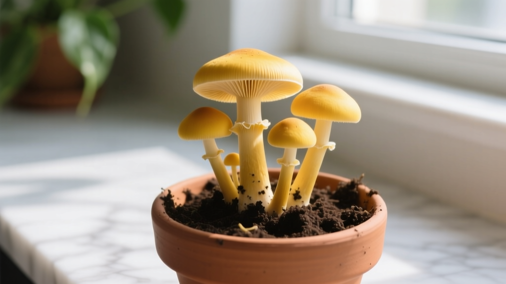 Yellow Mushrooms Sprouting in Your Indoor Plant Soil? Here’s What You *Really* Need to Know About Inhaling Those Spores—Spoiler: It’s Not Just ‘Harmless Mold’ (A Botanist-Reviewed Safety Guide)
