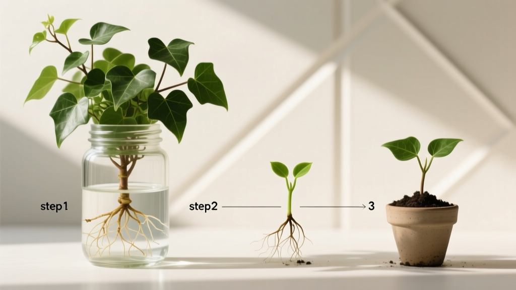 Indoor How to Propagate English Ivy Plant: The 3-Step Water & Soil Method That Works Every Time (Even If You’ve Killed Plants Before)