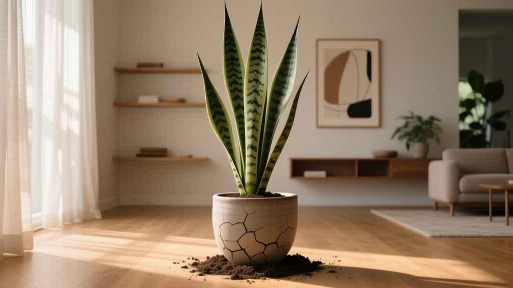 Large Snake Plant Indoors? Stop Overwatering — Here’s Exactly How Often to Water (Based on Pot Size, Soil, Light & Season, Not Guesswork)