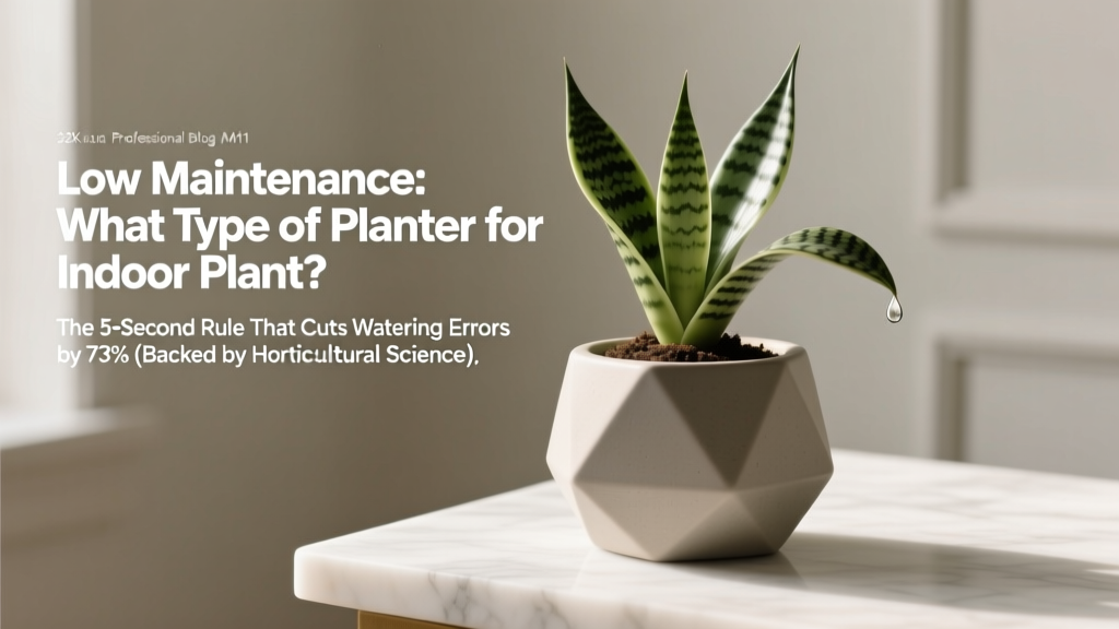 Low Maintenance What Type of Planter for Indoor Plant? The 5-Second Rule That Cuts Watering Errors by 73% (Backed by Horticultural Science)