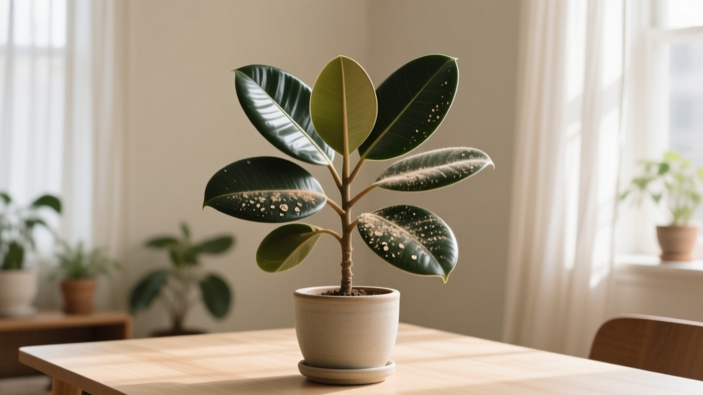 Why Your Slow-Growing Rubber Plant Leaves Get Dusty & Sticky Indoors (and Exactly How to Clean Them Without Stress, Damage, or Stunted Growth — 5 Gentle Methods That Actually Work)