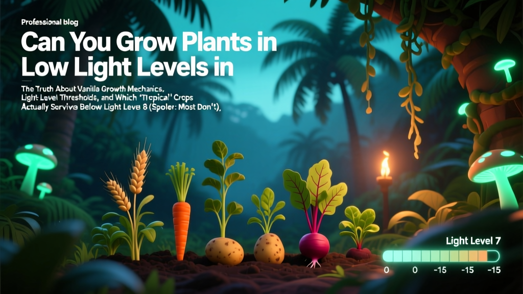 Minecraft Tropical Plants in Low Light: Truth & Thresholds
