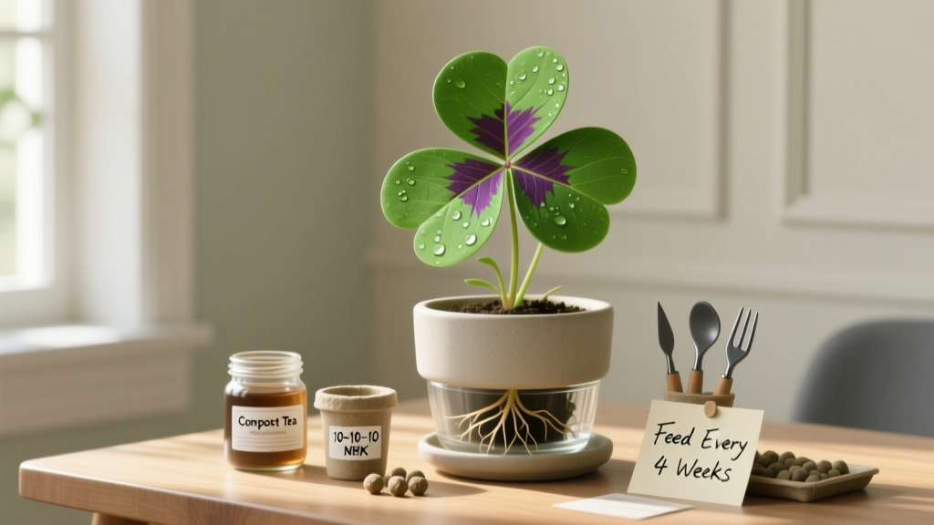 How to Grow a Shamrock Plant Indoors Fertilizer Guide: The Exact Feeding Schedule, NPK Ratios & Organic Alternatives That Prevent Yellow Leaves, Leggy Growth, and Sudden Die-Back — Backed by University Extension Research