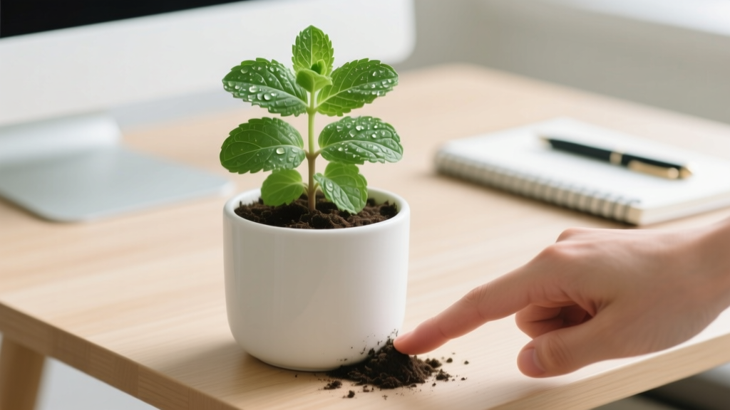 How Often Should I Water My Indoor Mint Plant Soil Mix? The Exact Timing Secret Most Gardeners Miss — Plus a 3-Second Finger Test That Prevents Root Rot Every Time