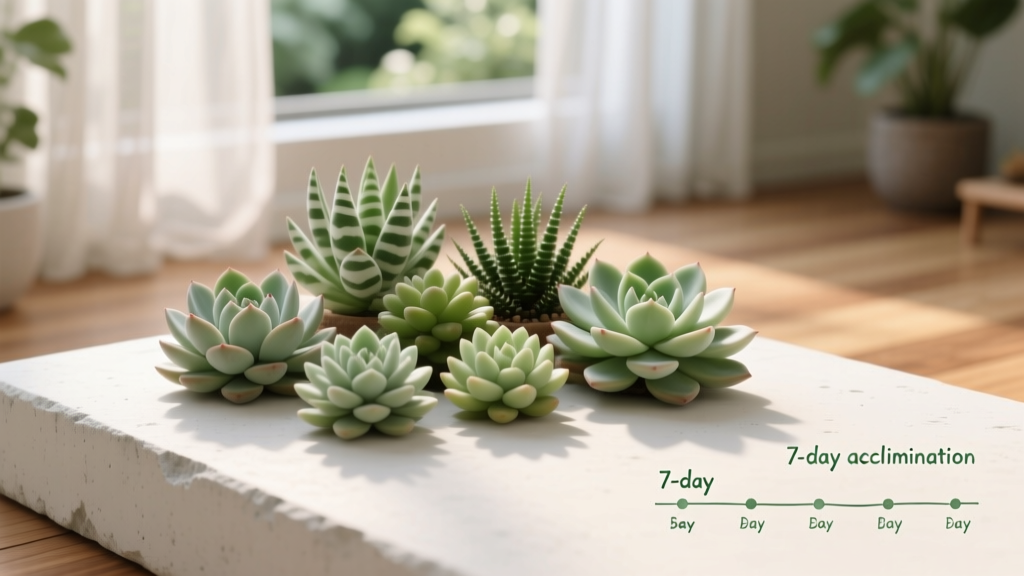 Can Indoor Succulents Go Outside Now? The 7-Day Acclimation Checklist That Prevents Sunburn, Shock, and Sudden Death — Even If You’ve Never Done It Before