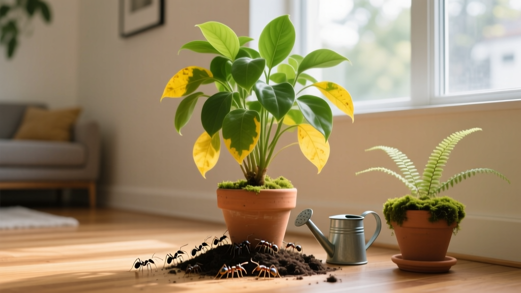 Do ants nest inside indoor plants with yellow leaves? Here’s what’s really happening—and the 3-step inspection method that reveals hidden colonies before they spread to your kitchen, walls, or other houseplants.
