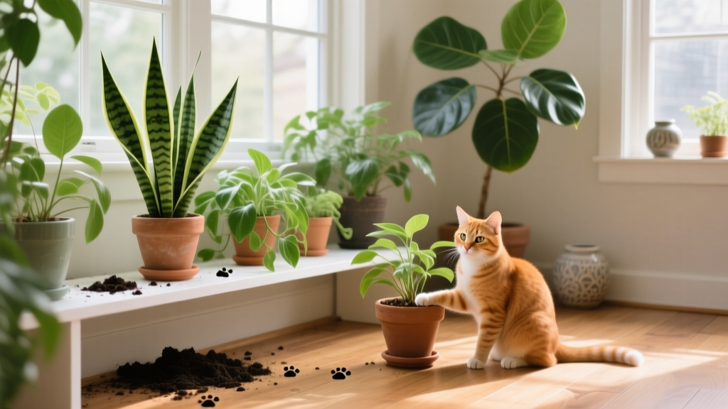 7 Easy-Care, Vet-Approved Ways to Stop Cats Digging Up Indoor Plants—No Repotting, No Stress, Just Peaceful Coexistence (Backed by Feline Behavior Science)