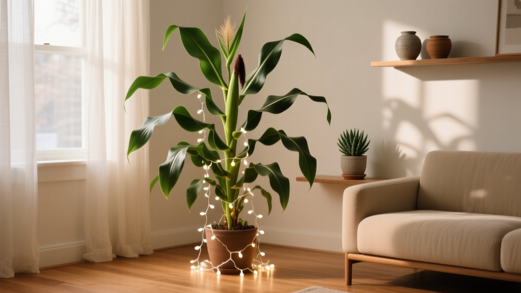 How to Safely & Beautifully Put Christmas String Lights on Your Indoor Corn Plant (Without Damaging Leaves, Stems, or Roots — Plus 5 Pro Tips You’ve Never Heard)