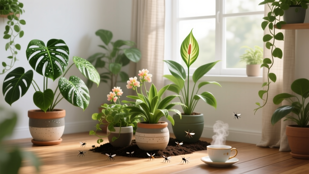Flowering why are there gnats on my indoor plants? Here’s the 5-step science-backed fix that stops fungus gnats in 72 hours—no pesticides, no repotting, and no more ruined blooms.