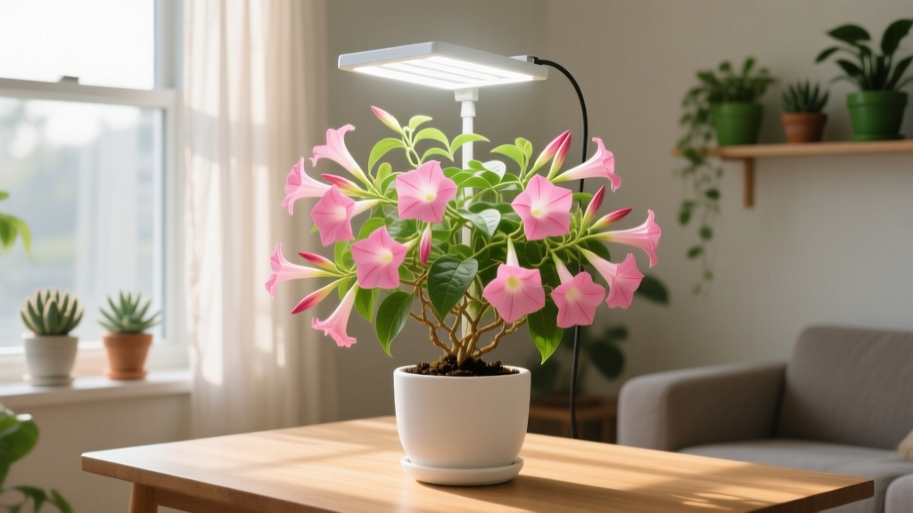 How Long to Keep an Indoor Mandevilla Plant Under a Lamp from Seeds: The Exact Light Duration Timeline (Backed by Horticultural Research & 7 Real-Garden Case Studies)