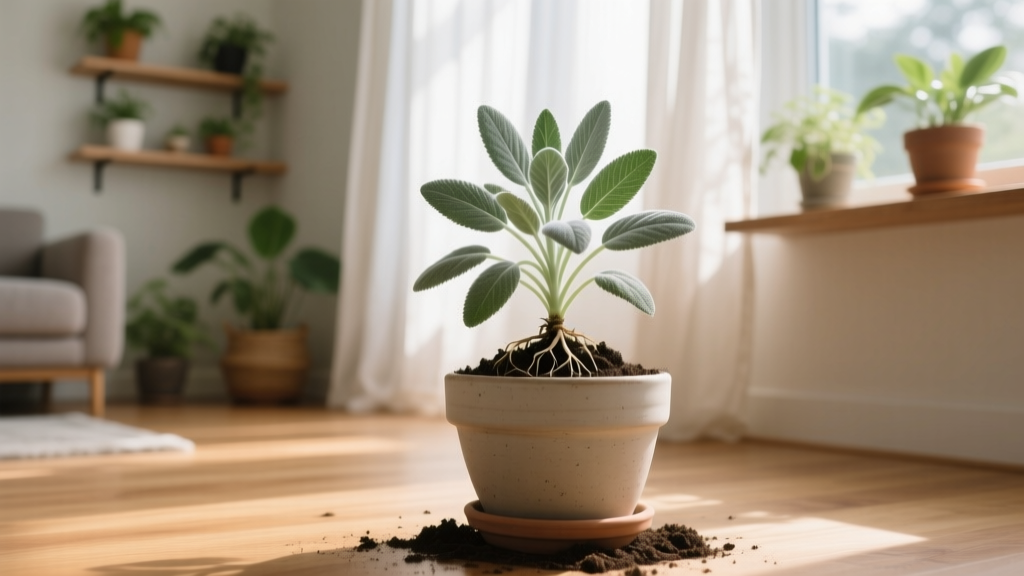 How to Care for Sage Plants Indoors Repotting Guide: The 7-Step Repotting Ritual That Prevents Root Rot, Boosts Flavor, and Lets Your Indoor Sage Thrive for 3+ Years (No More Yellow Leaves or Stunted Growth!)