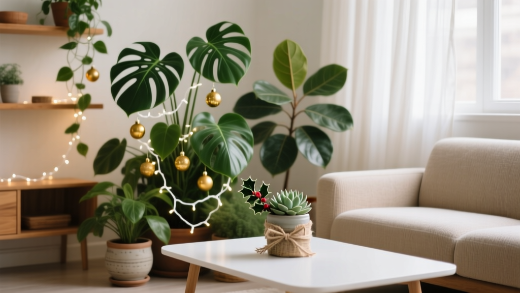 How to Decorate Indoor Plants for Christmas in Low Light: 7 Foolproof, Plant-Safe Ideas That Won’t Stress Your Ferns, ZZ Plants, or Snake Plants — Even Under Dim Apartment Lighting