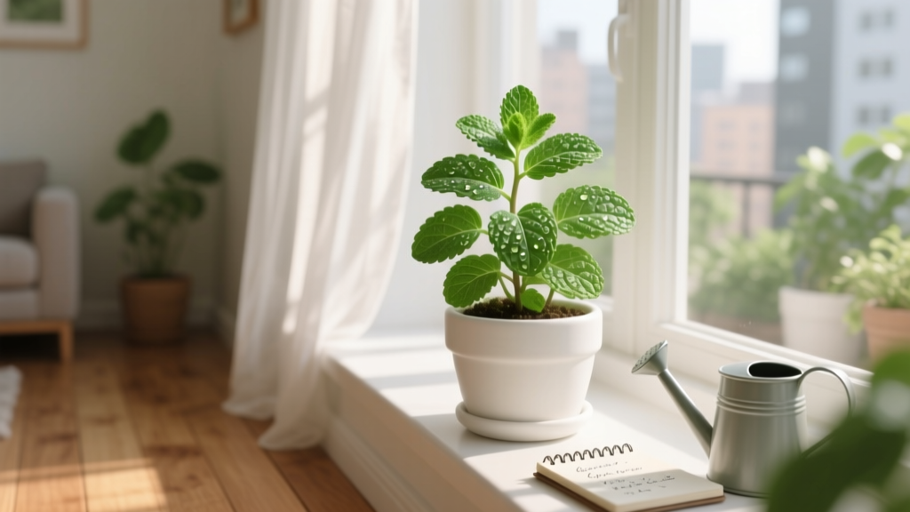 How to Grow a Small Mint Plant Indoors Watering Schedule: The 7-Day Moisture Map That Stops Overwatering (and Saves Your Mint from Root Rot in 3 Days)