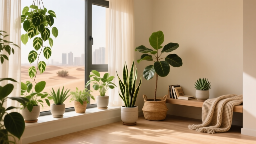 How to Grow Indoor Plants in UAE for Beginners: 7 Realistic Steps That Actually Work (Even With AC Dryness, Salt Air & 45°C Summers)
