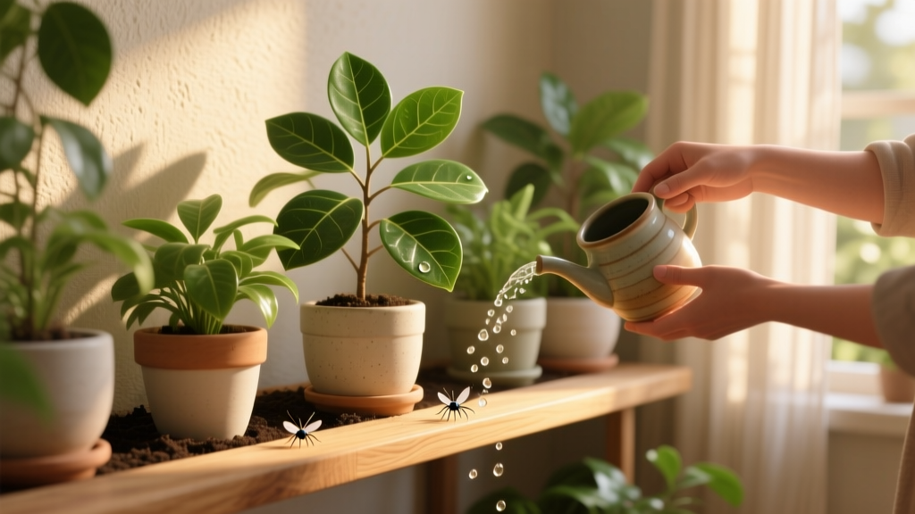 How to Kill Plant Gnats Indoors Watering Schedule: The 7-Day Dry-Out Method That Stops Fungus Gnats in Their Tracks—No Sticky Traps or Chemicals Needed