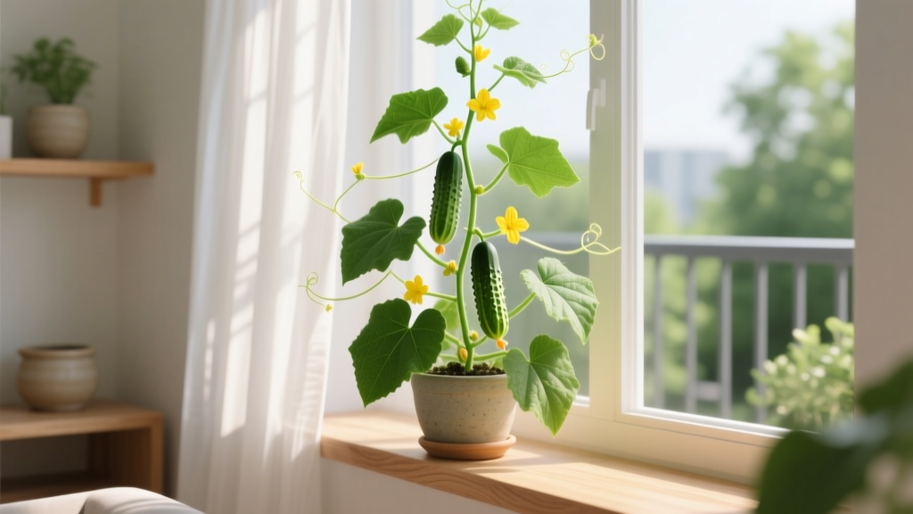 How to Pollinate Indoor Cucumber Plants in Bright Light: The 5-Minute Hand-Pollination Method That Boosts Fruit Set by 92% (No Bees Required!)