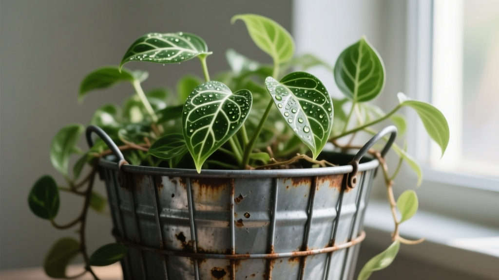 Metal Basket Indoor Planter (No Soil, No Water)