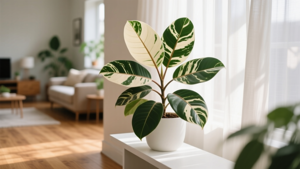 Large How to Propagate Variegated Rubber Plant: The 3-Step Method That Saves Your Striped Foliage (No Root Rot, No Leaf Drop, No Guesswork)
