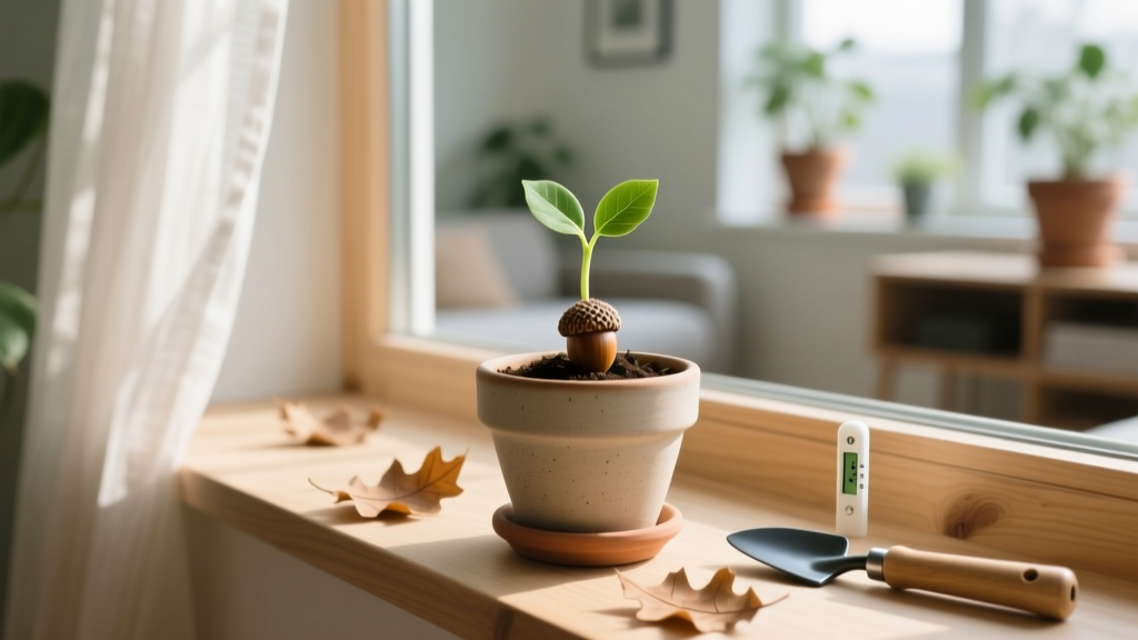 Small How to Plant an Acorn Indoors: The 7-Step Indoor Oak Seedling Guide That Actually Works (No Mold, No Rot, No Guesswork)