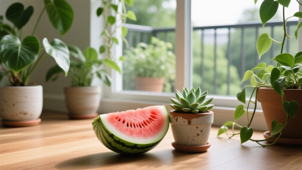 Can You Put Watermelon Rinds in Indoor Plants? The Truth About Composting, Fermenting & Direct Burial for Succulents — What Actually Works (and What Kills Roots)