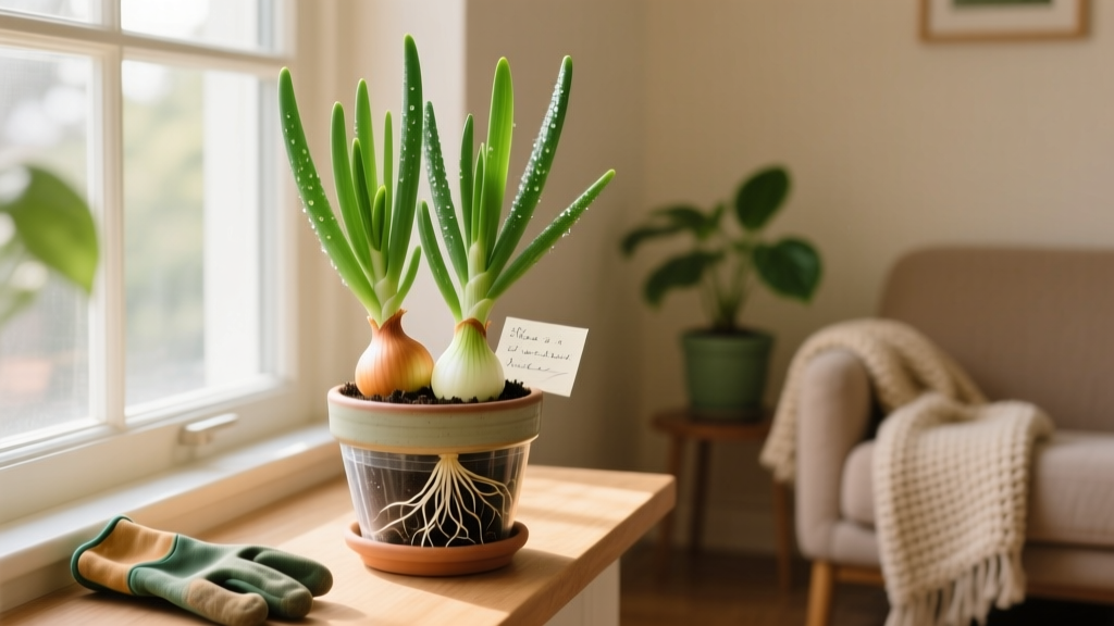 Stop Wasting Onion Scraps! Here’s Exactly How to Grow an Onion Plant Indoors—No Soil, No Garden, Just 3 Simple Steps That Work Every Time (Even for Beginners)