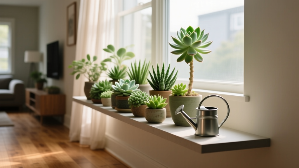 Stop Guessing & Start Watering Right: The 5-Minute No-Ladder Method for Succulent How to Water Indoor Plants That Are High Up (Without Overwatering, Dropping Pots, or Damaging Leaves)