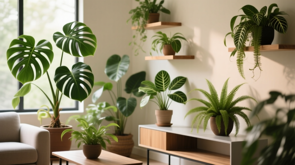 Tropical How to Arrange Indoor Plants in Living Room