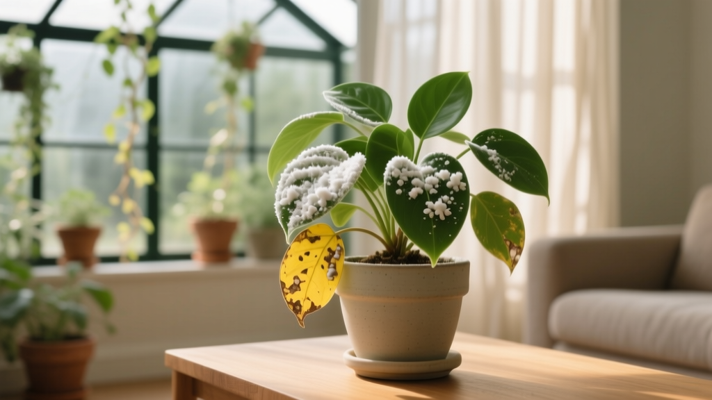What Is the White Stuff on My Indoor Plants with Yellow Leaves? 5 Fast-Acting Steps to Diagnose & Fix the Real Cause (Not Just Surface Mold!)