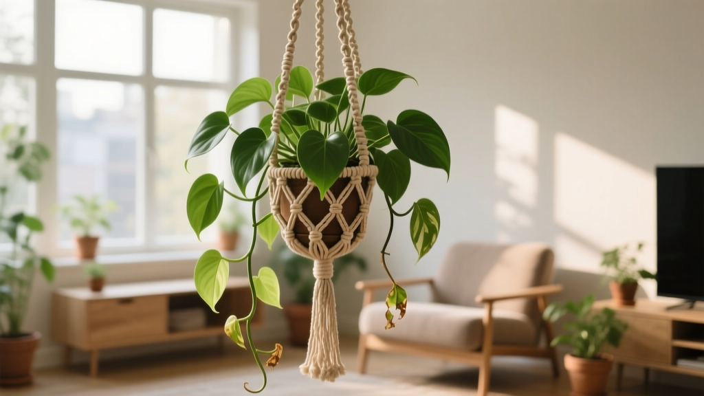 What Plant to Use in Hanging Indoor Macramé Planter Dropping Leaves? 7 Low-Maintenance, Leaf-Stable Picks That Thrive in Airy Pots (No More Yellow Drops or Bare Stems!)