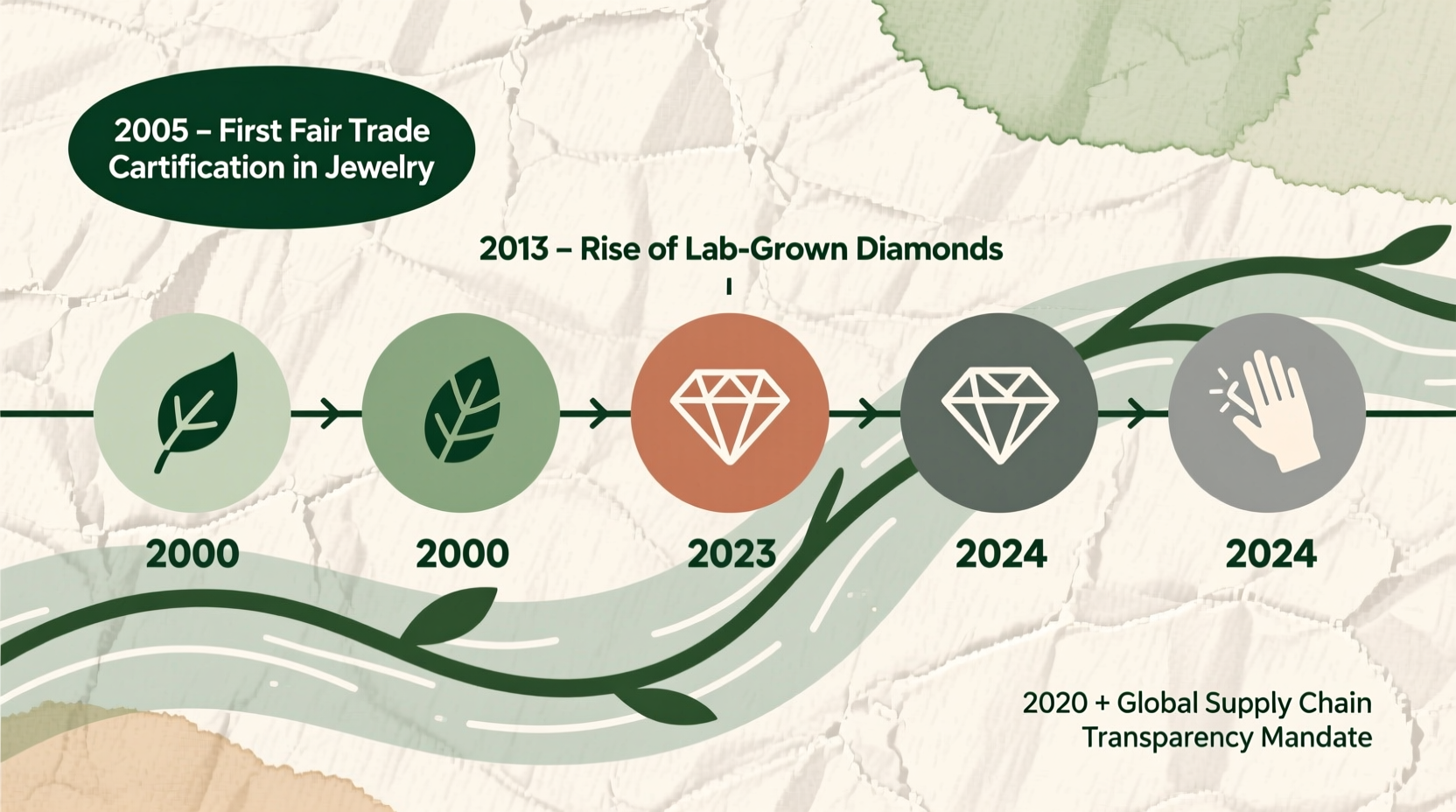 From mined stones to lab-grown gems: the jewelry industry’s sustainability evolution, year by year