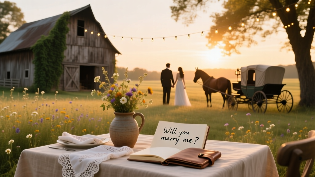 Farm Proposal Ideas for Rustic Romance