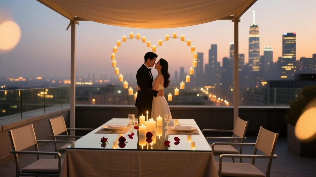 How to Plan a Proposal at a Rooftop Candlelit Dinner