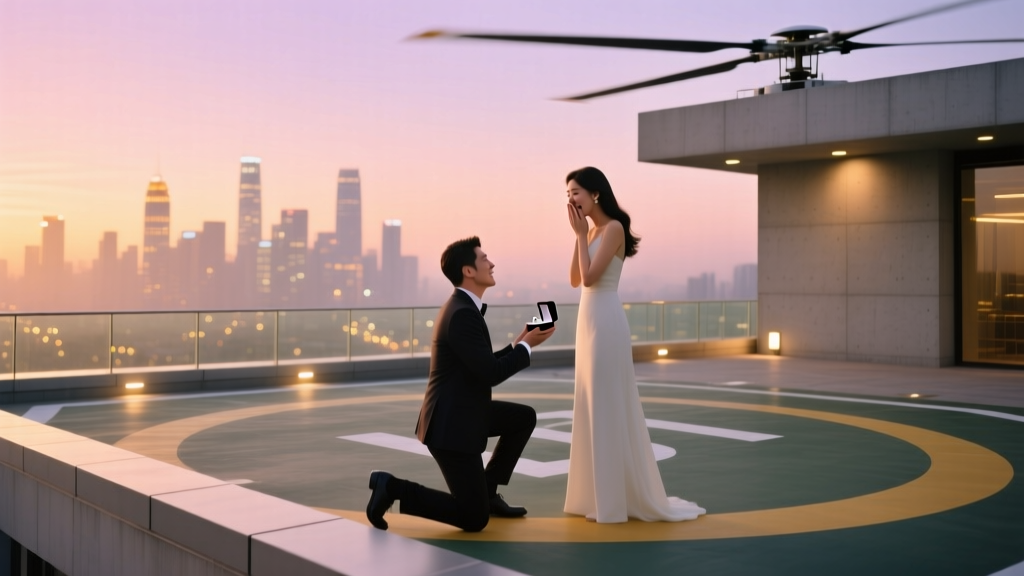 How to Plan a Proposal at a Rooftop Helipad