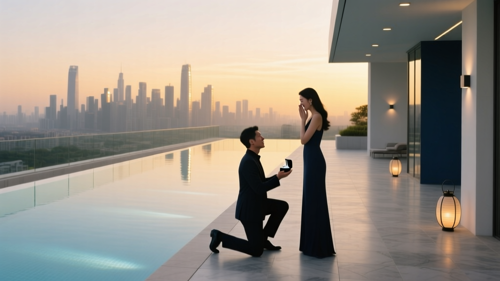 How to Plan a Proposal at a Rooftop Infinity Pool